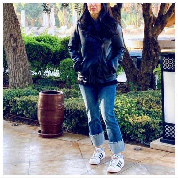 ✨MADE IN ITALY✨Faux leather Motorcycle jacket - Picture 6 of 9